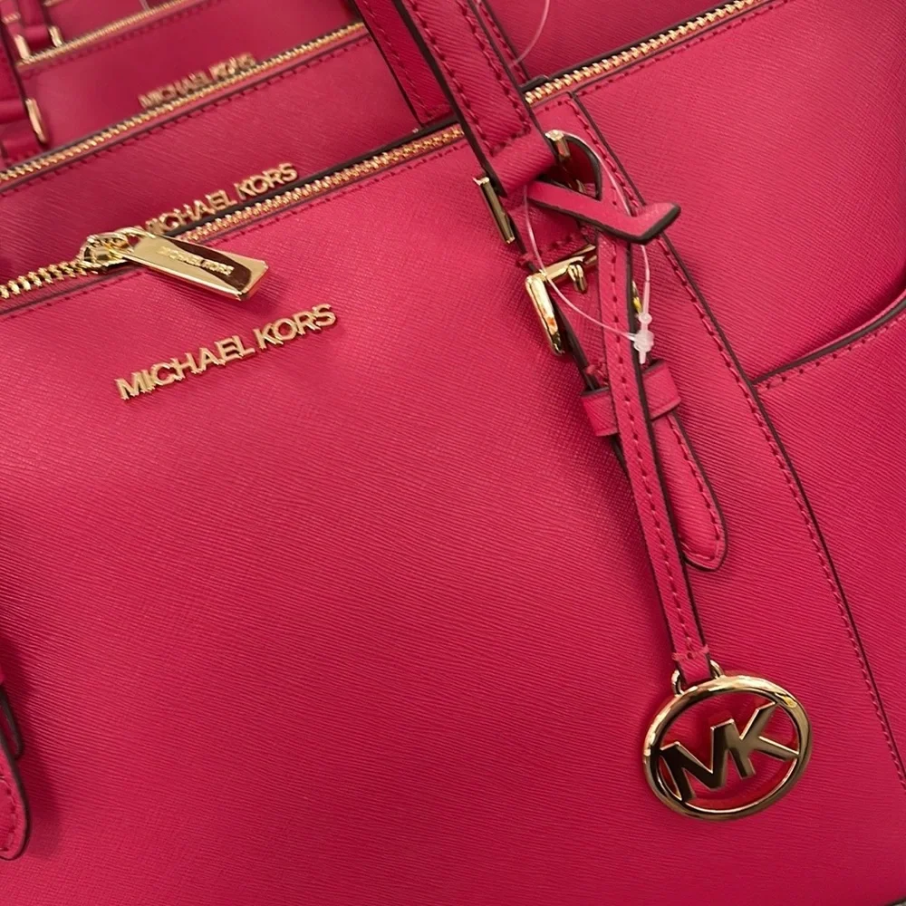 MICHAEL KORS Charlotte Large Leather Top-Zip Tote
Carmine Pink - Picture 2 of 16